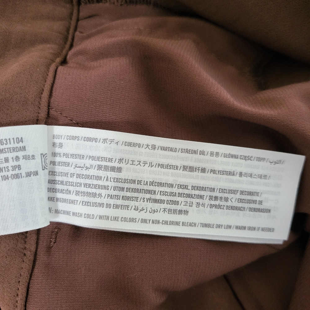 Abercrombie & Fitch Premium Crepe Trousers, Sz. 24S Brown - Picture 10 of 10